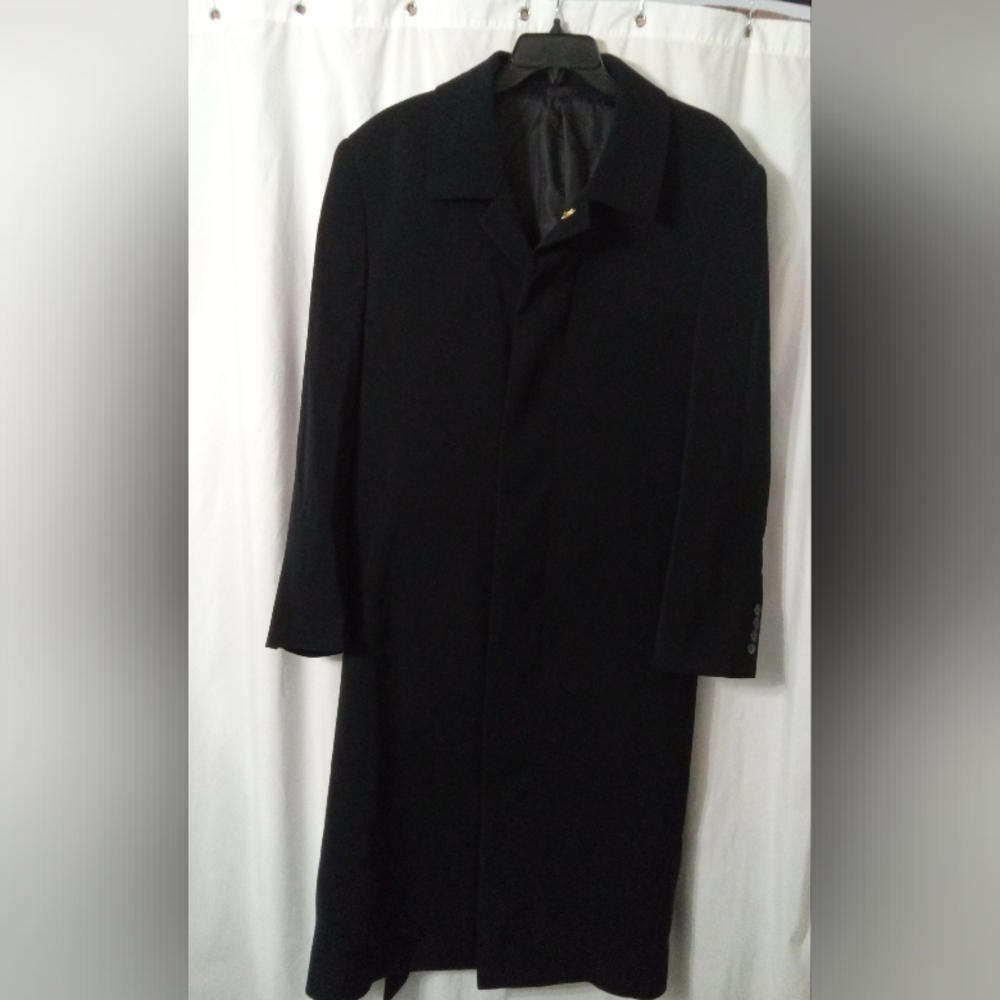 Falcone Mens Long Lined Belted Suit Coat Red Black Gothic Classy Sharp Size 44R